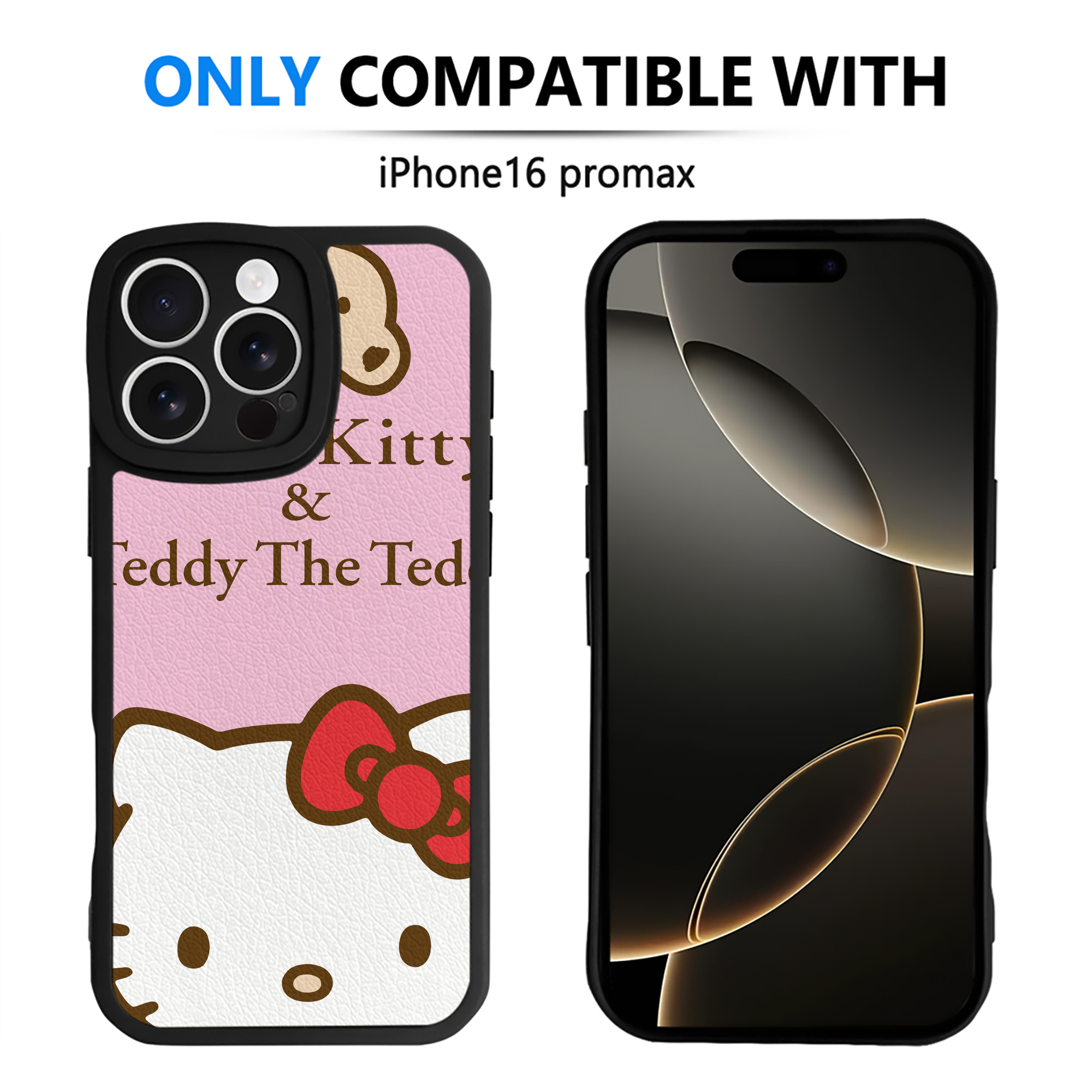 （画像用） Hello Kitty ハローキティ 【iPhone 16シリーズ対応】シリコンスマホケース（レザー調） 材質：シリコン